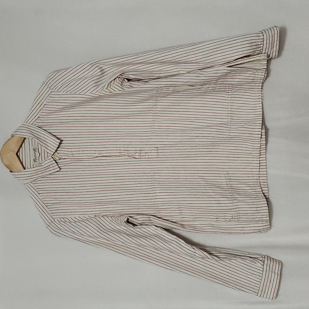 Madewell Stripped Long Sleeve Shirt Size L